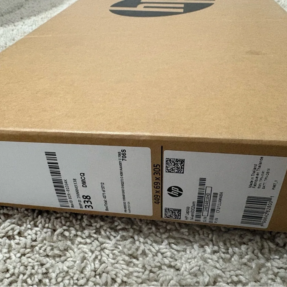 HP Blue and Silver Laptop